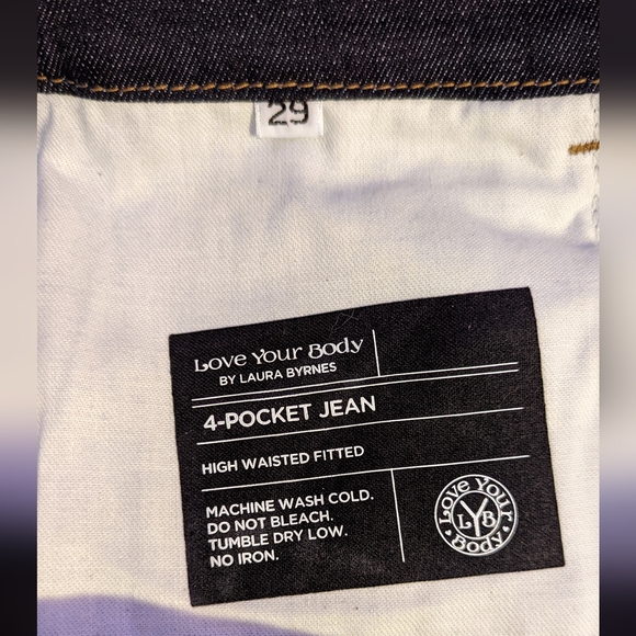 Laura Byrns Love Your Body Premium Stretch Denim Fitted 4-Pocket Jeans - Picture 4 of 9